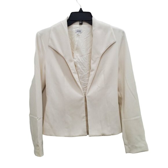 Cache Women's Vintage Ivory Hook‎ & Eye Front Career Business Blazer USA Size 0 - Picture 1 of 6